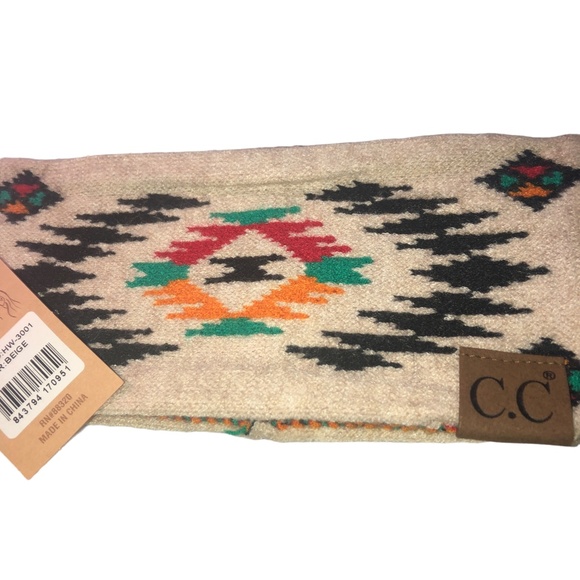Southwestern Aztec Print Winter Ear Warmers Knit Headbands HeadWr - Picture 7 of 11